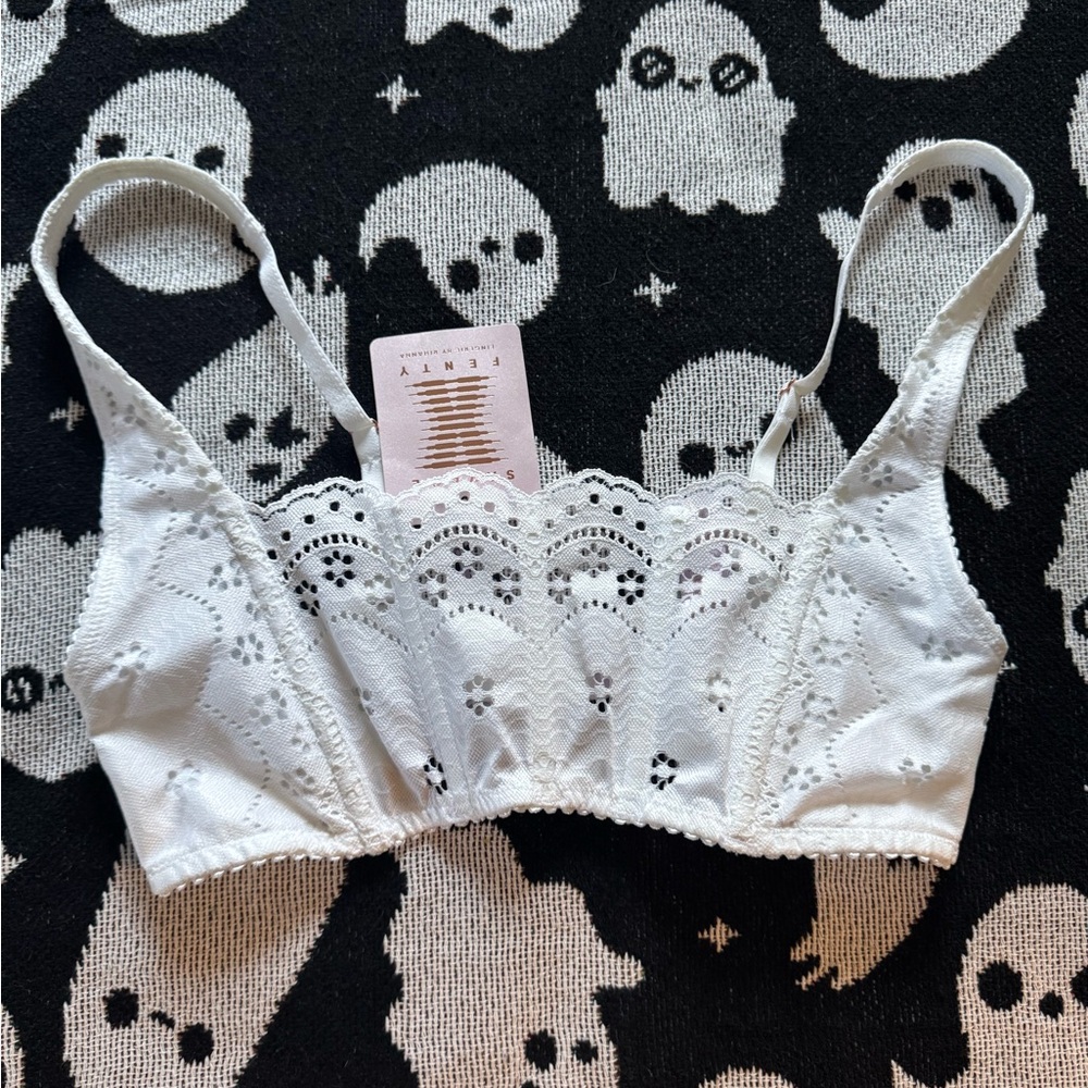 Savage X Fenty White Lace Bralette